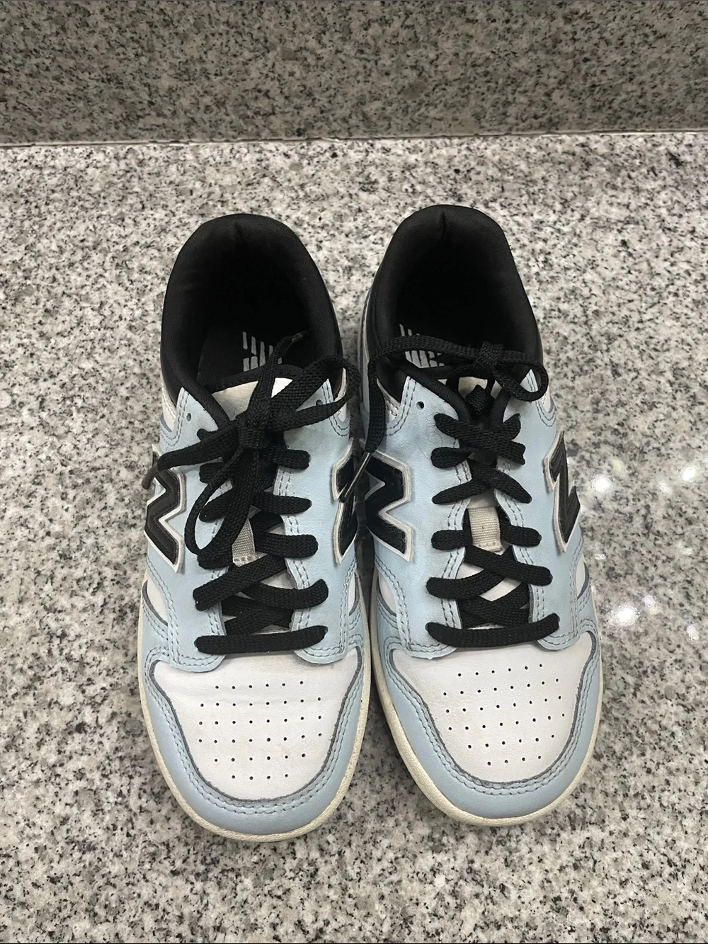 New Balance Kids Sneakers in Light Blue, White & Black
